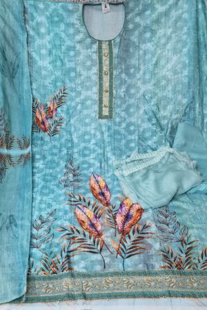 Cotton Blend Printed Dress Material