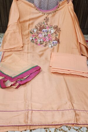 Unstitched Dress Material With Beautiful Embroidery