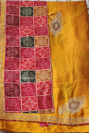 Beautiful Jimmy Choo Peacock Feather Diamond Work Saree With Multicolour Blouse